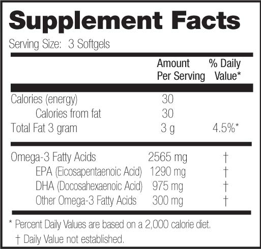 Omega 3 Supplement Facts